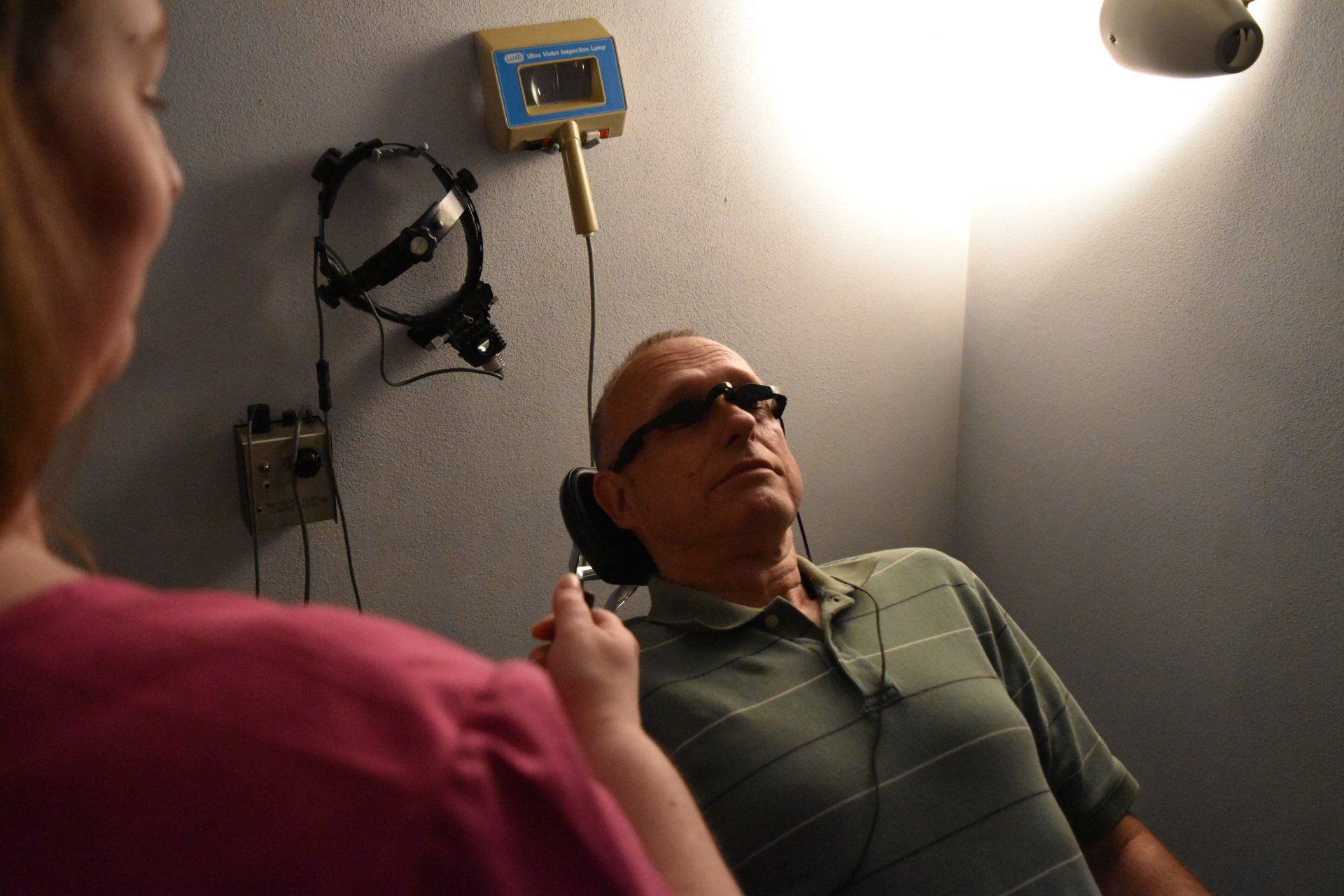 Glaucoma — Closeup of eyedropper putting liquid into open eye in Belleville, IL