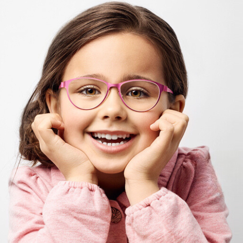 cute girl model in glasses