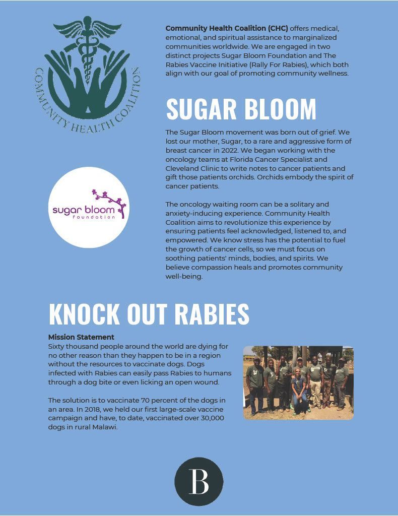 A page that says sugar bloom and knock out rabies
