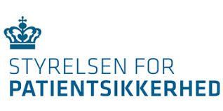 Logotyp för Patientsäkerhetsmyndigheten i blått med krona.