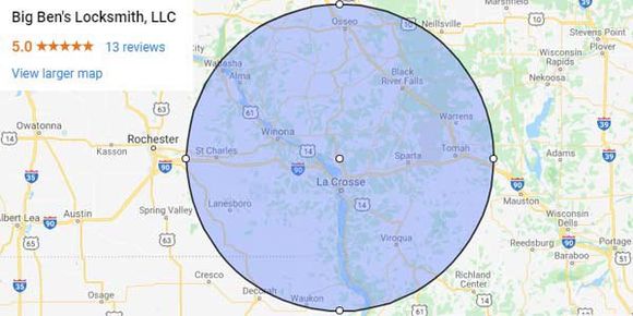 Map | Holmen, WI | Big Ben’s Locksmith LLC