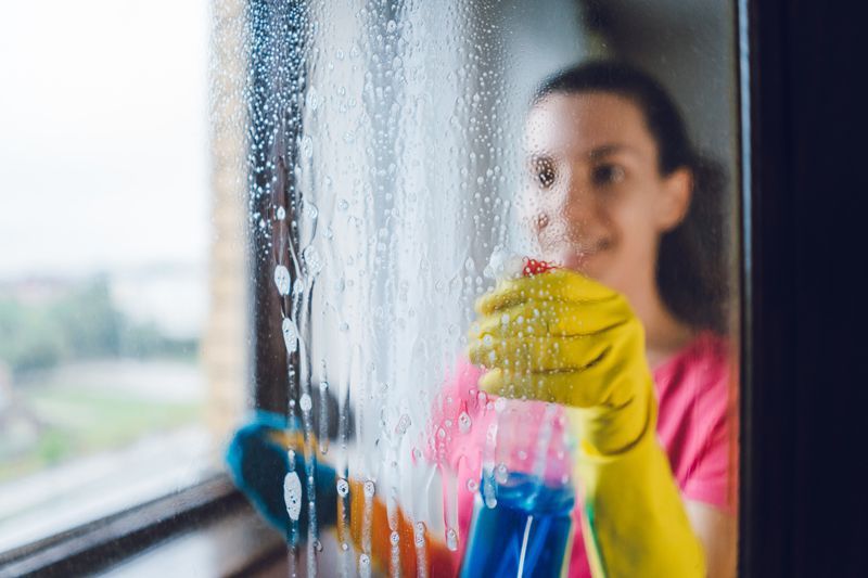 Woman Cleaning The Windows - Colorado Springs, CO - Heavenly Hands Cleaning Service