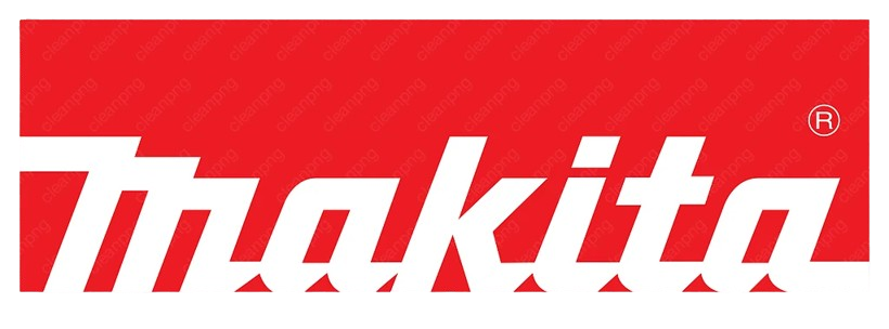 The Makita logo, featuring white, italicized text on a red rectangular background.