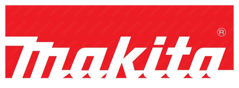 The Makita logo, featuring white, italicized text on a red rectangular background.