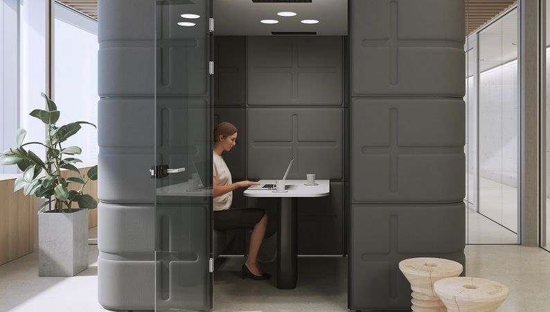 Rückzug Ort im Büro eine Akkustik Box
