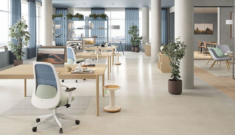 Moderner ergonomischer HEJ Stuhl mit schlankem Design, gepolsterter Sitzfläche und eleganter Rückenl