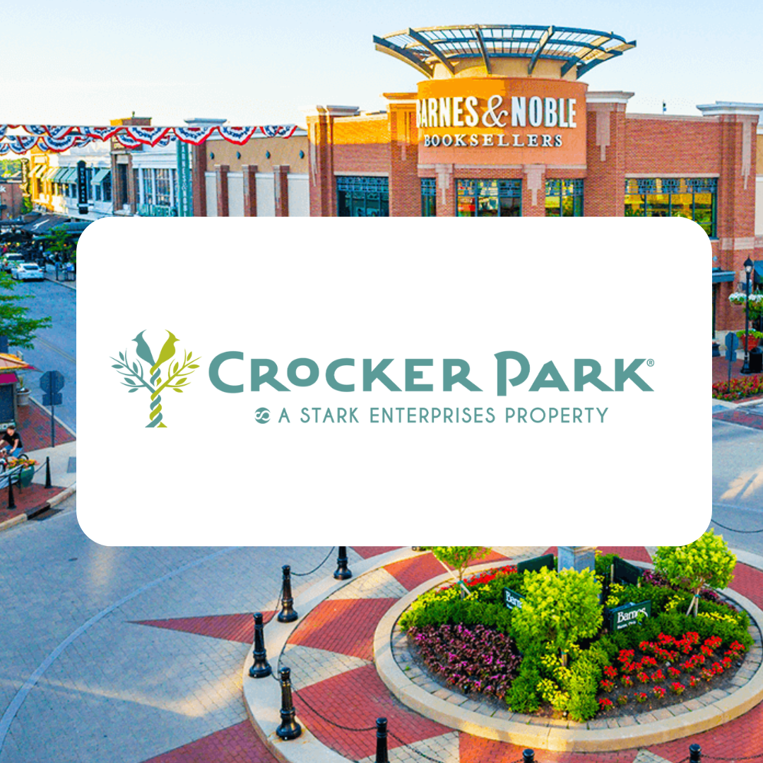 A logo for crocker park and a star enterprises property