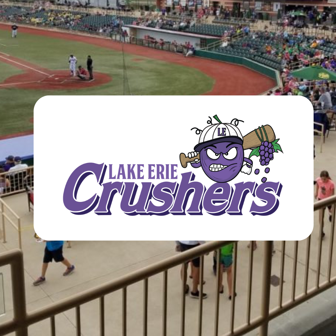 A logo for the lake erie crushers baseball team