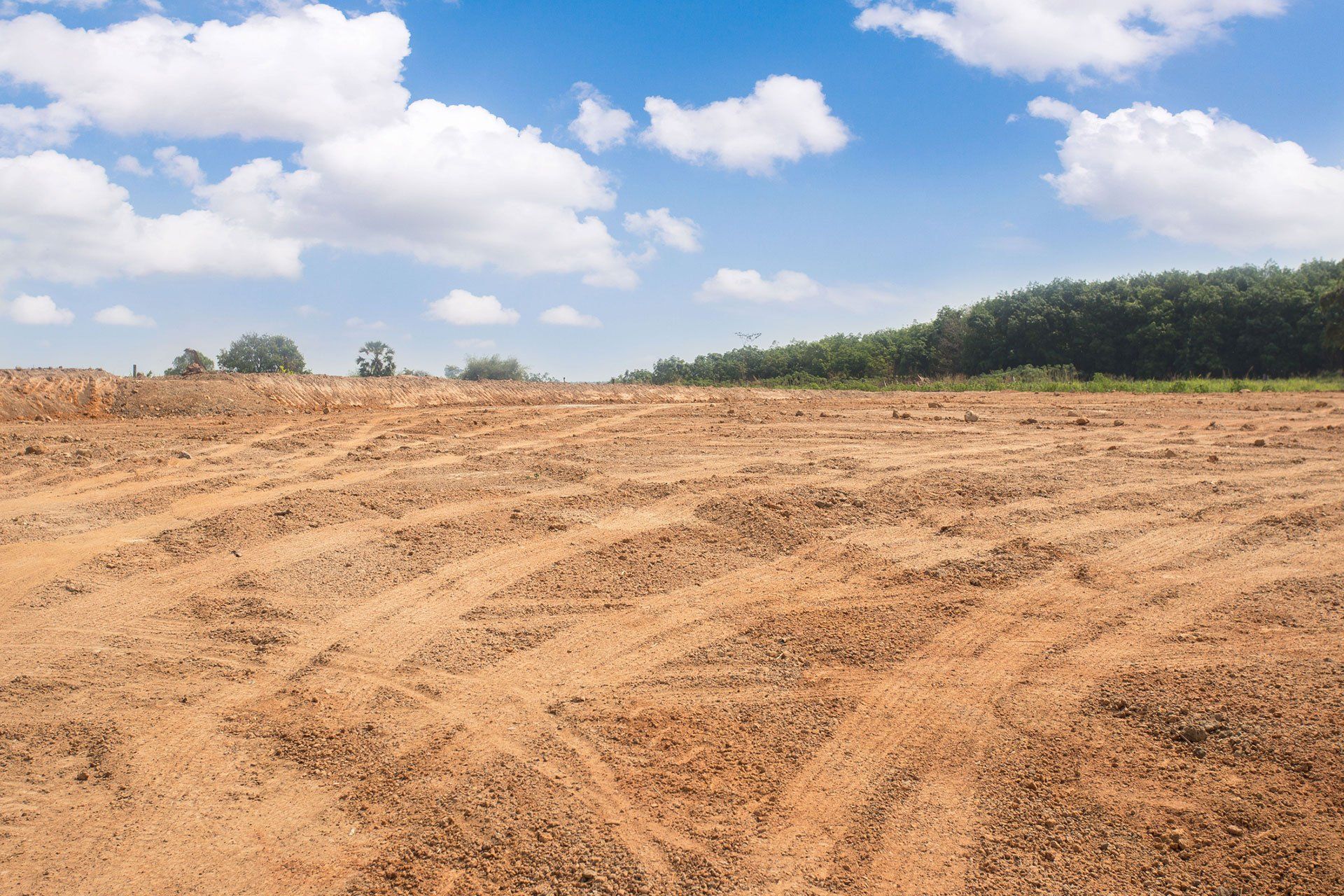 Excavated land