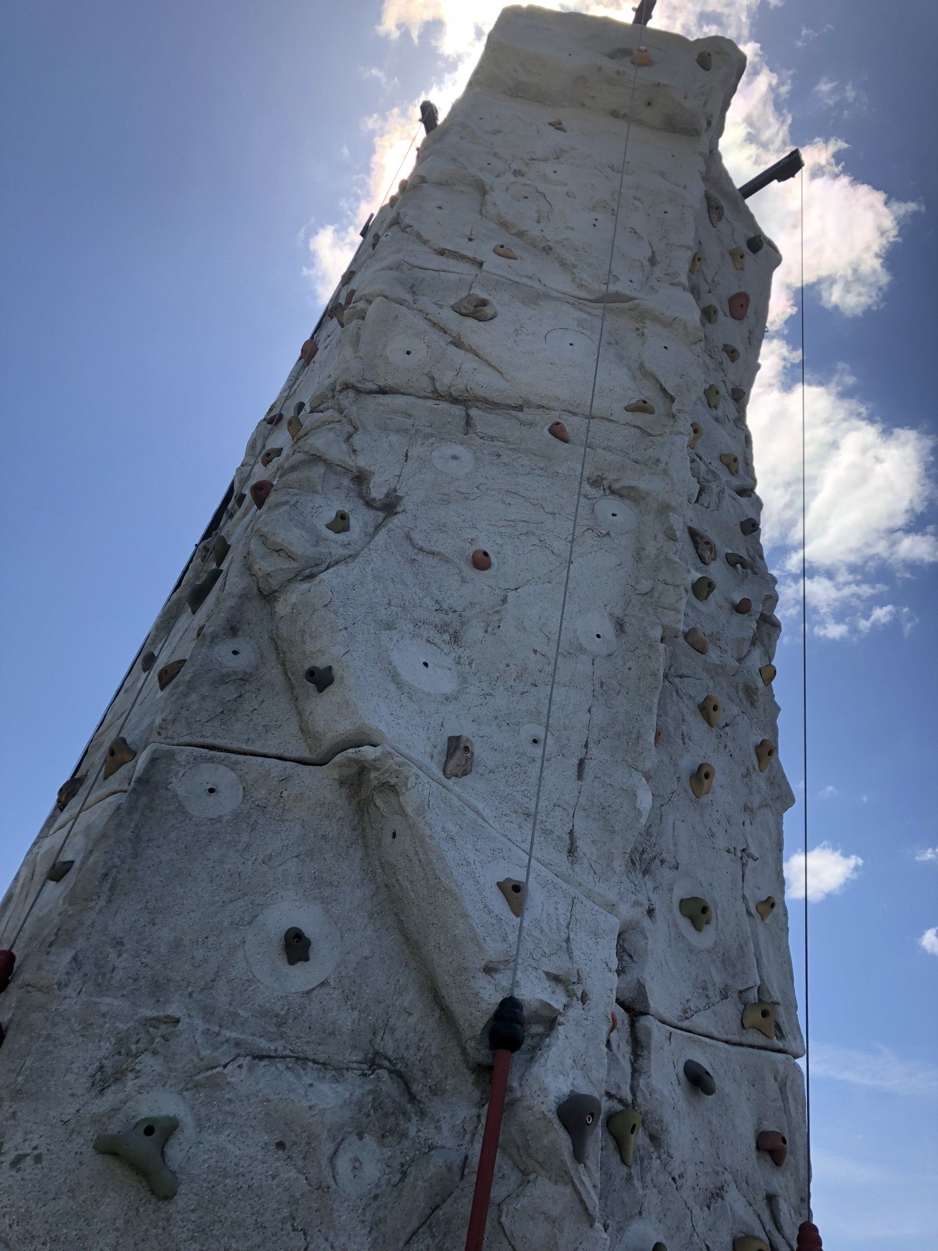 Portable Rock Wall Climbing Up View — Chicopee, MA — Cliffhangers Portable Rock Climbing Wall