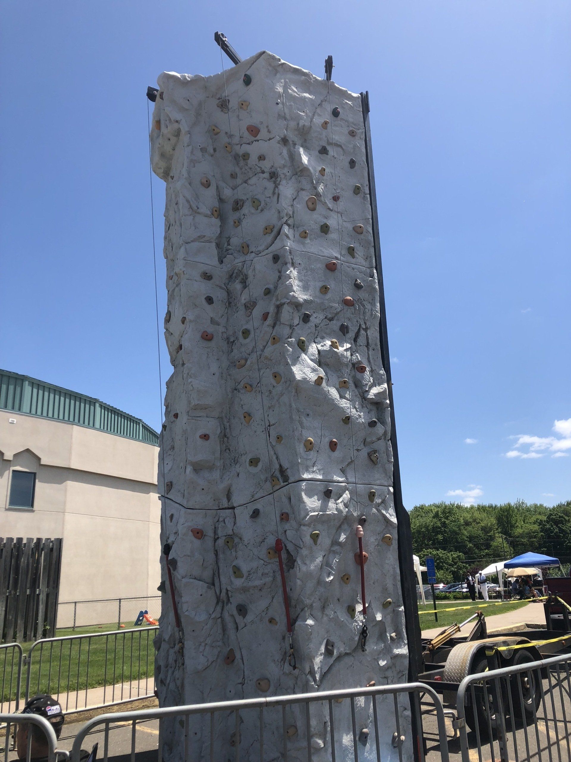 Portable Rock Wall Climbing Stands Alone — Chicopee, MA — Cliffhangers Portable Rock Climbing Wall
