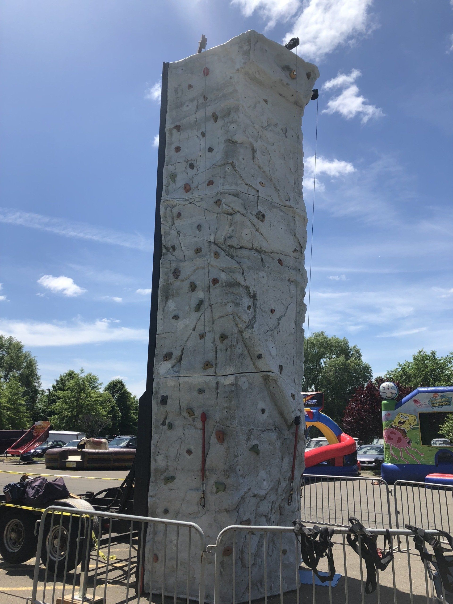 Portable Rock Wall Climbing Stand On the Field — Chicopee, MA — Cliffhangers Portable Rock Climbing Wall