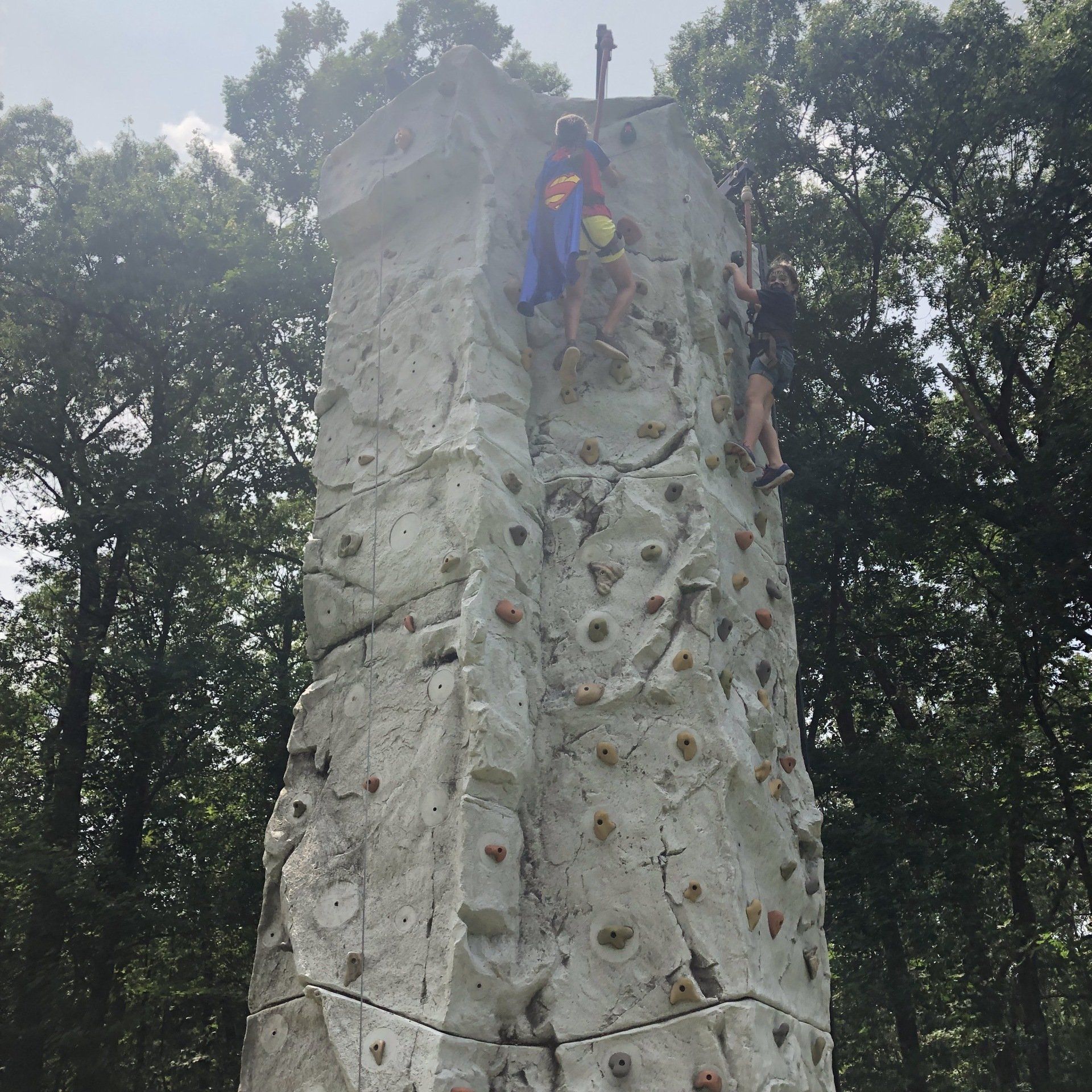 Children Smiles Reaching the Top — Chicopee, MA — Cliffhangers Portable Rock Climbing Wall