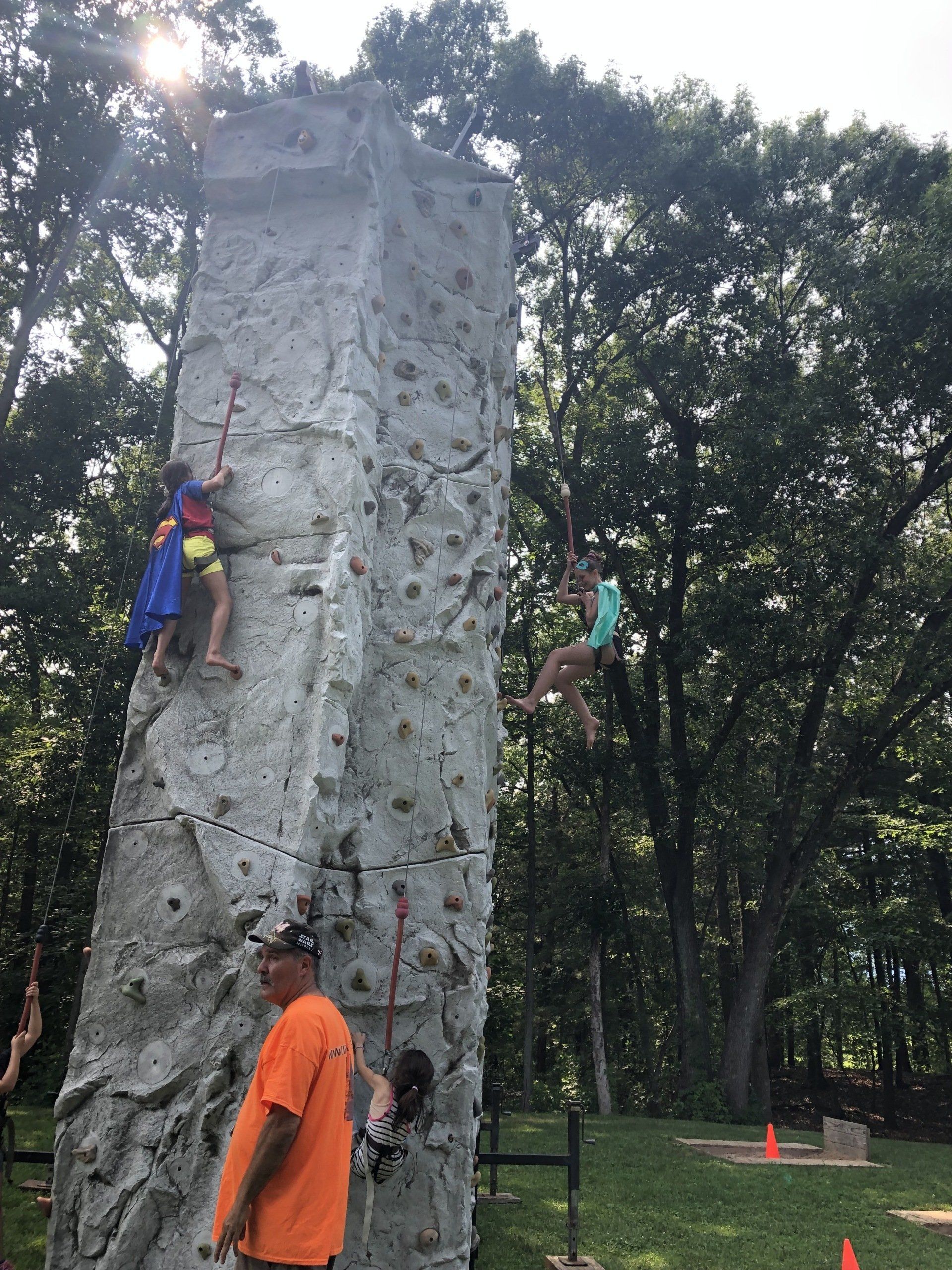 Children Fun While Climbing — Chicopee, MA — Cliffhangers Portable Rock Climbing Wall