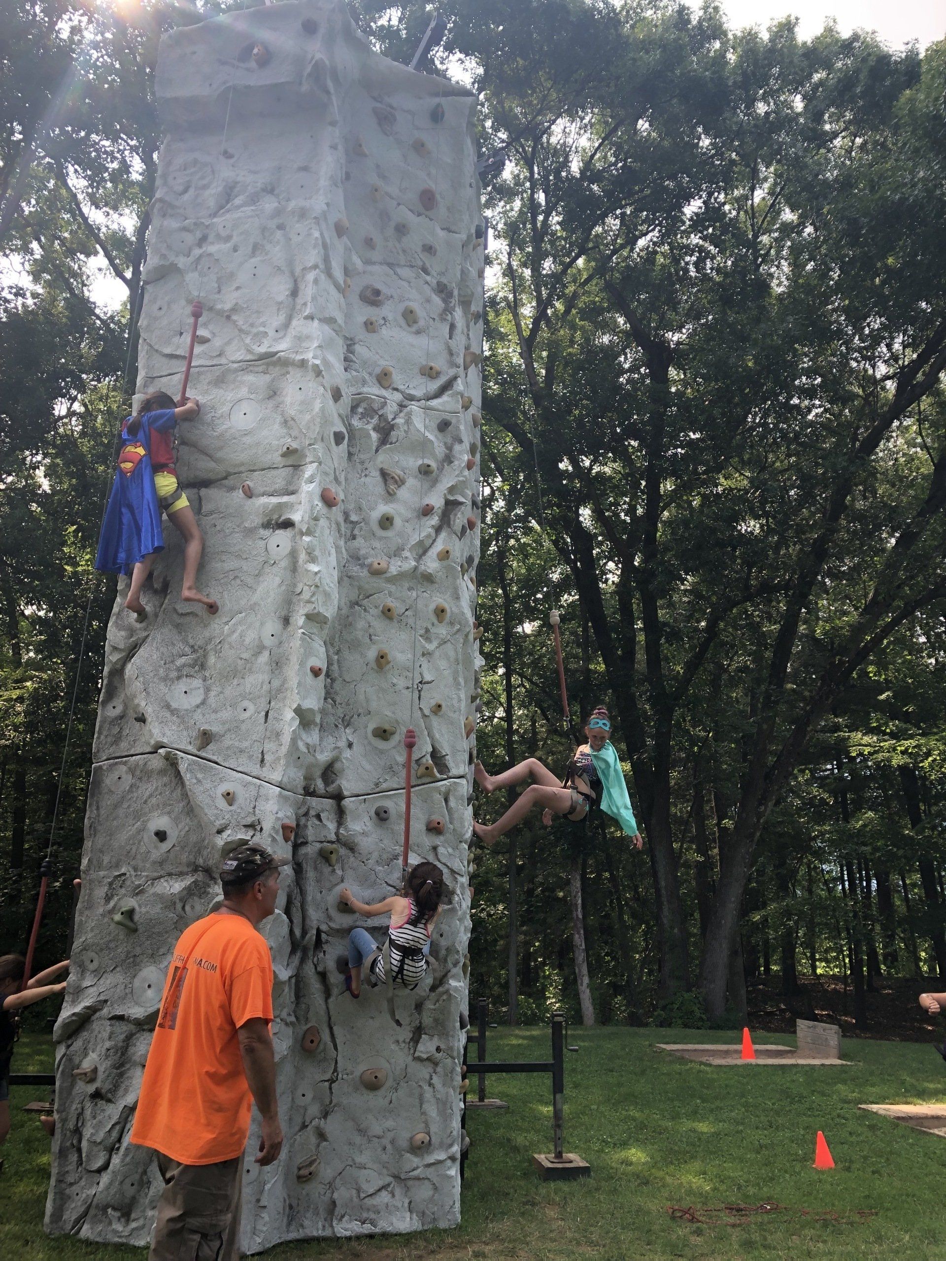 Children Climbing on The Portable Rock Wall — Chicopee, MA — Cliffhangers Portable Rock Climbing Wall