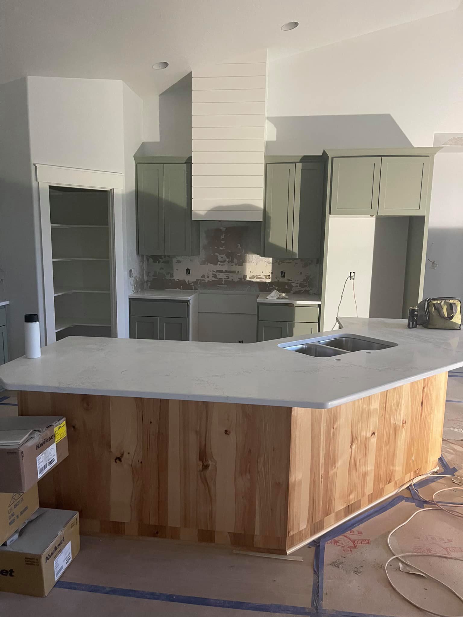 Kitchen and cabinet painting job