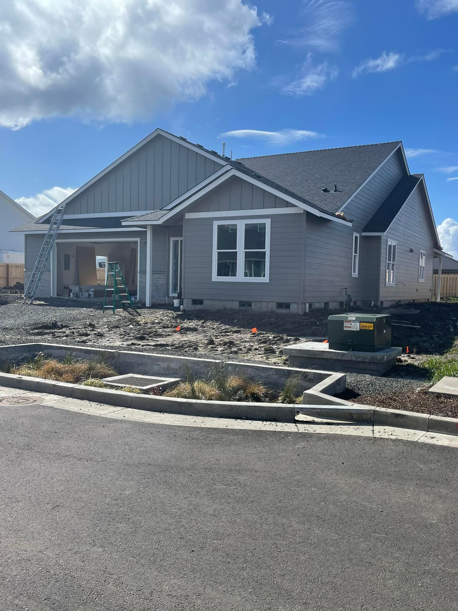 House after pressure washing