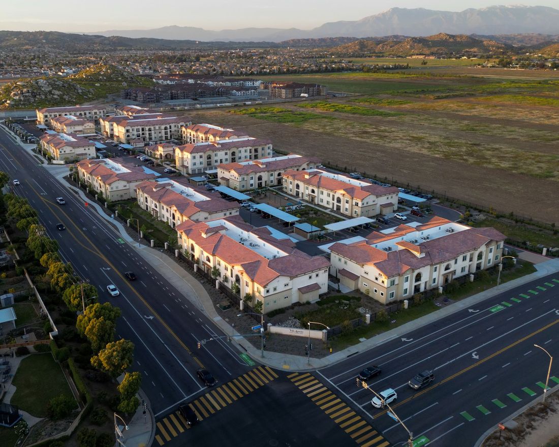 Aerial photo of community