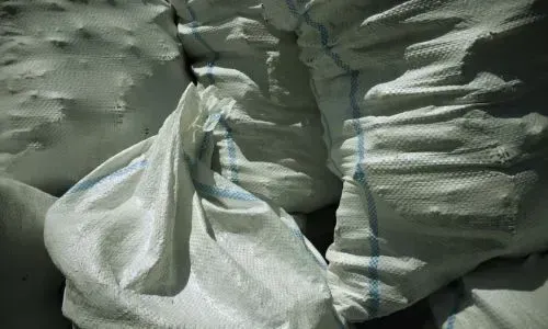 Bagged construction debris is ready for removal in Maori Hill, Dunedin.