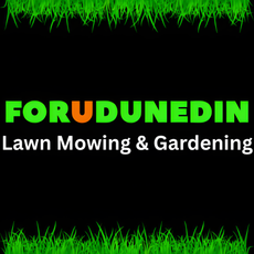 FORUDUNEDIN Lawn Mowing & Gardening Logo - Dunedin Gardeners and Yard Maintenance Costs Section.