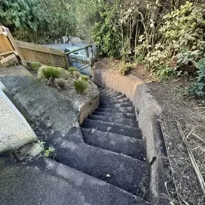 After: Garden and weeding job beside bakyard steps in St. Clair