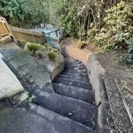 After: Garden and weeding job beside bakyard steps in St. Clair