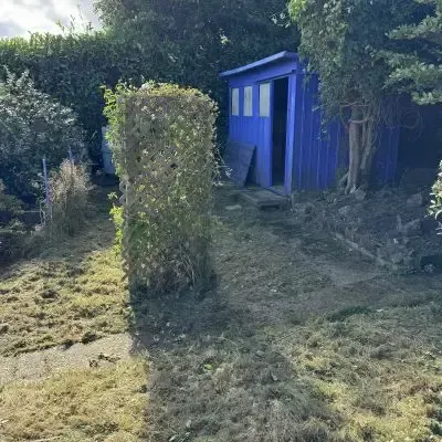 After: Clearing of overgrown grass, bushes, hedges, trees. Resulting in a tidy finish, North Dunedin.