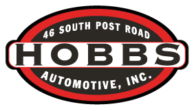Hobbs Automotive, Inc. logo: Oval with black, red, and white text.  