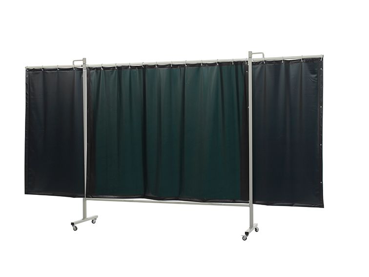écran de soudure sur roulettes triptyque XL vert