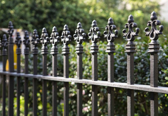 Wrought iron fence al