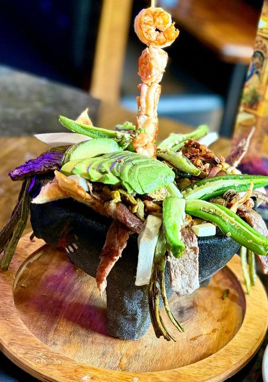 A close up of a plate of food on a table.