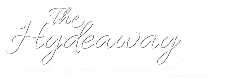 The Hydeaway logo in cursive script.