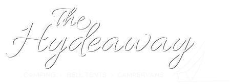 The Hydeaway logo in cursive script.