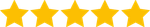 A row of yellow stars on a white background.