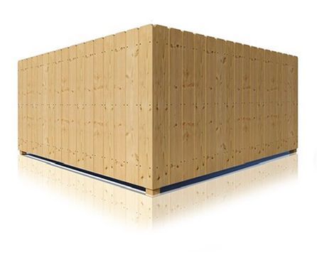 A 3d rendering of a wooden fence on a white background.