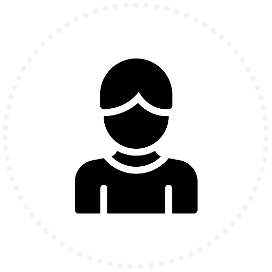 A black and white icon of a man wearing a mask.