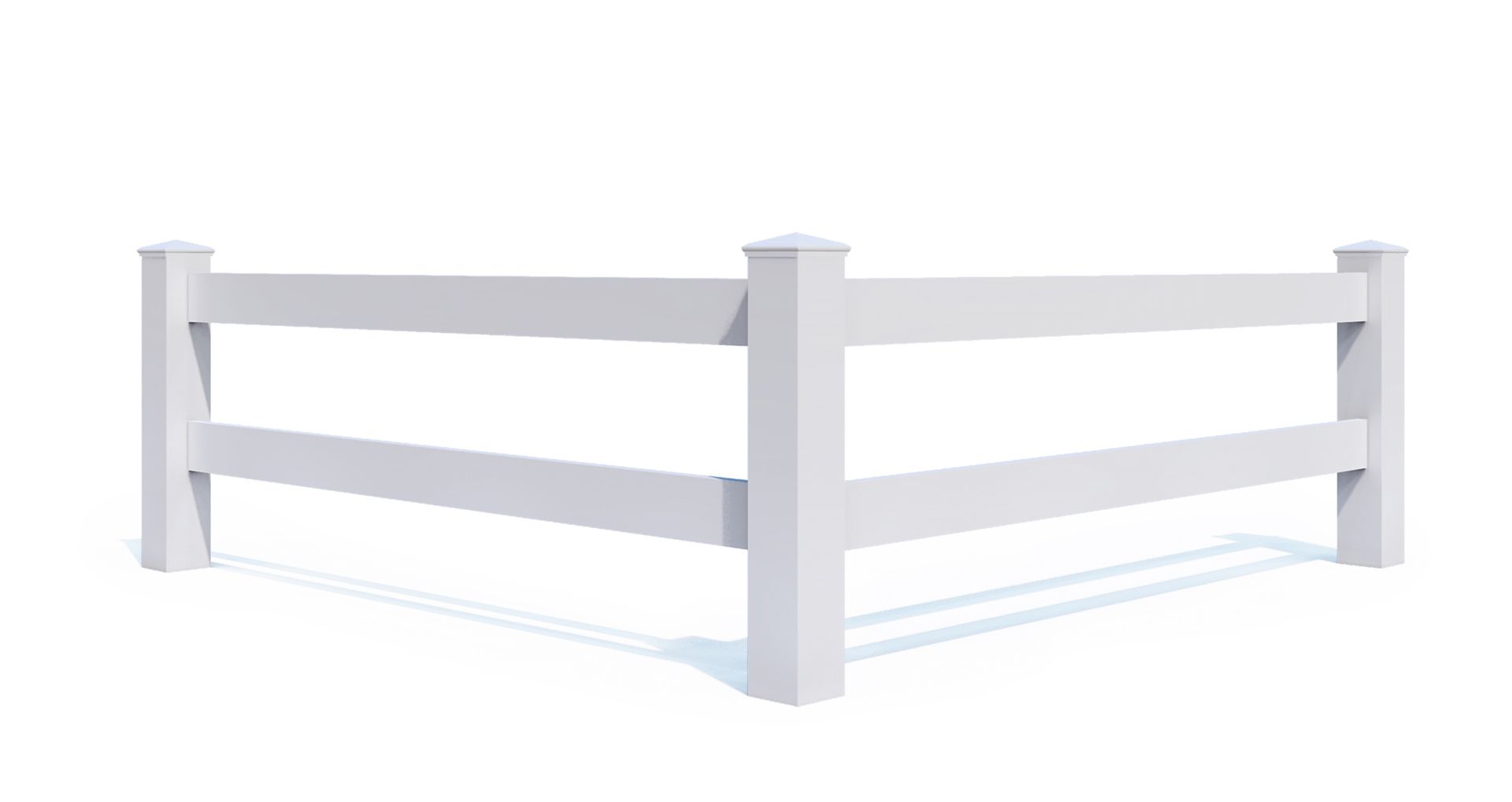 A black metal fence on a white background.