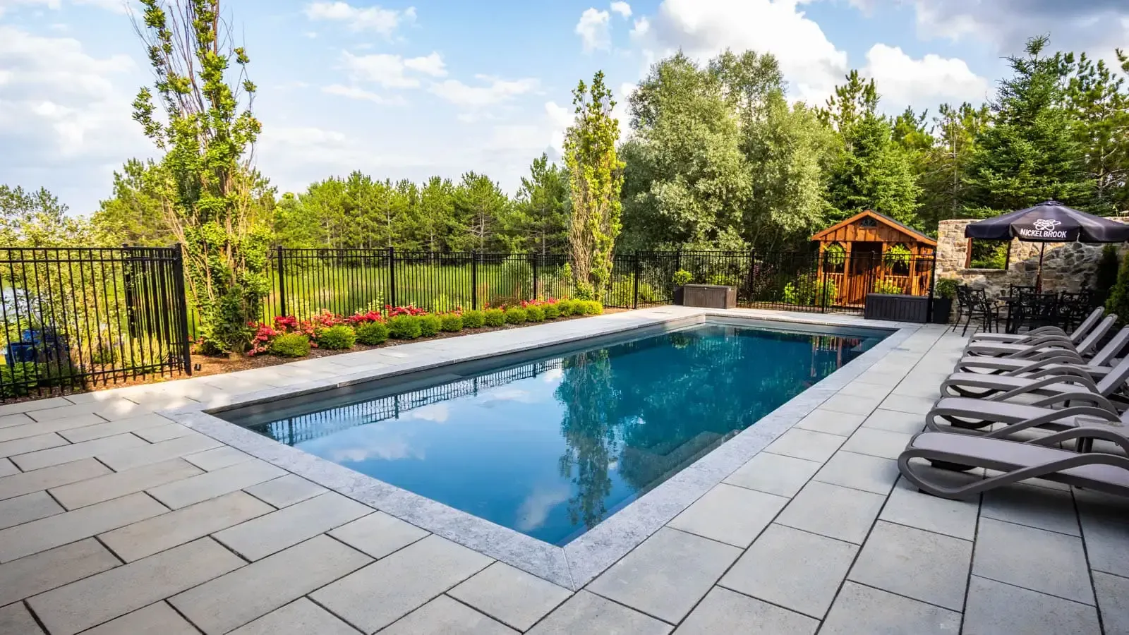 The Illusion Pool Range in Ocean Blue Pool Color