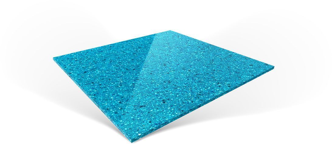Coral Blue Pool Color Sample Tile