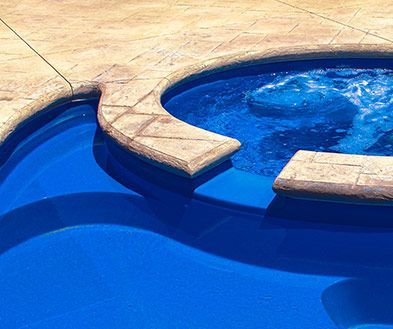 Wide shot of the Ocean Blue Pool color. 