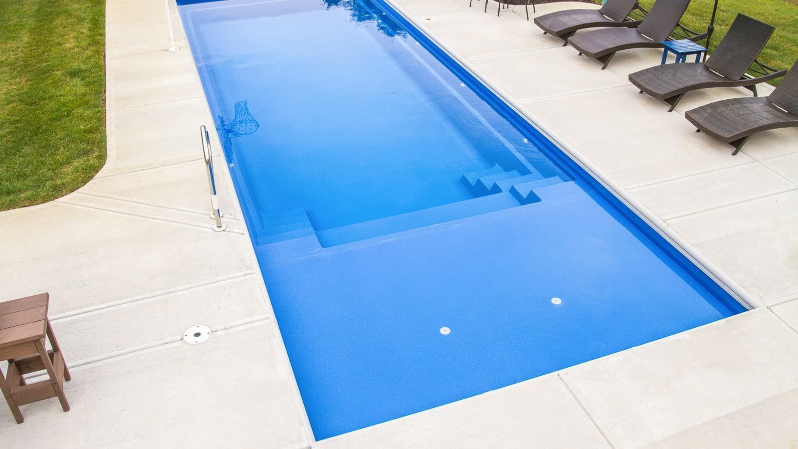 the Freedom Pool Range + Splash Pad pictured from the shallow end