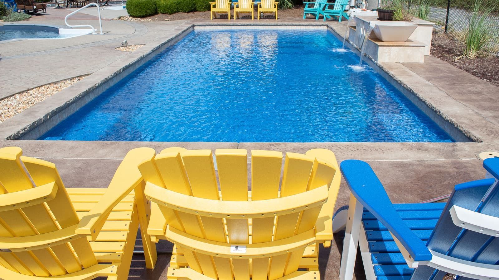 The Illusion Pool Range with hardscape surrounding