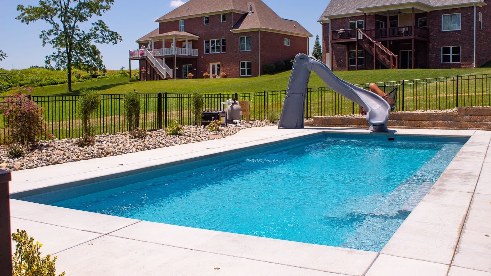 The Marvelous Pool Range with a water slide attachment upgrade. 