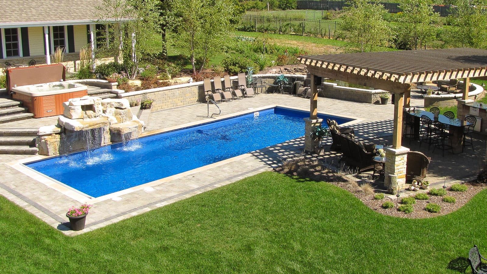 Wide shot of the marvelous pool range layout by poor boy
