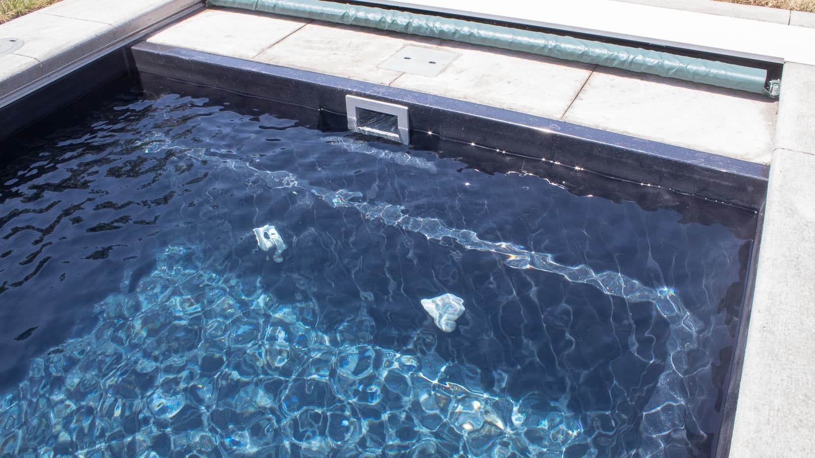 Close up of the skimmer box and end of The Vision Pool Range