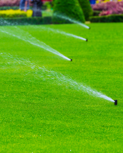 Sprinkler Systems by Poor Boy showering a gorgeous lawn