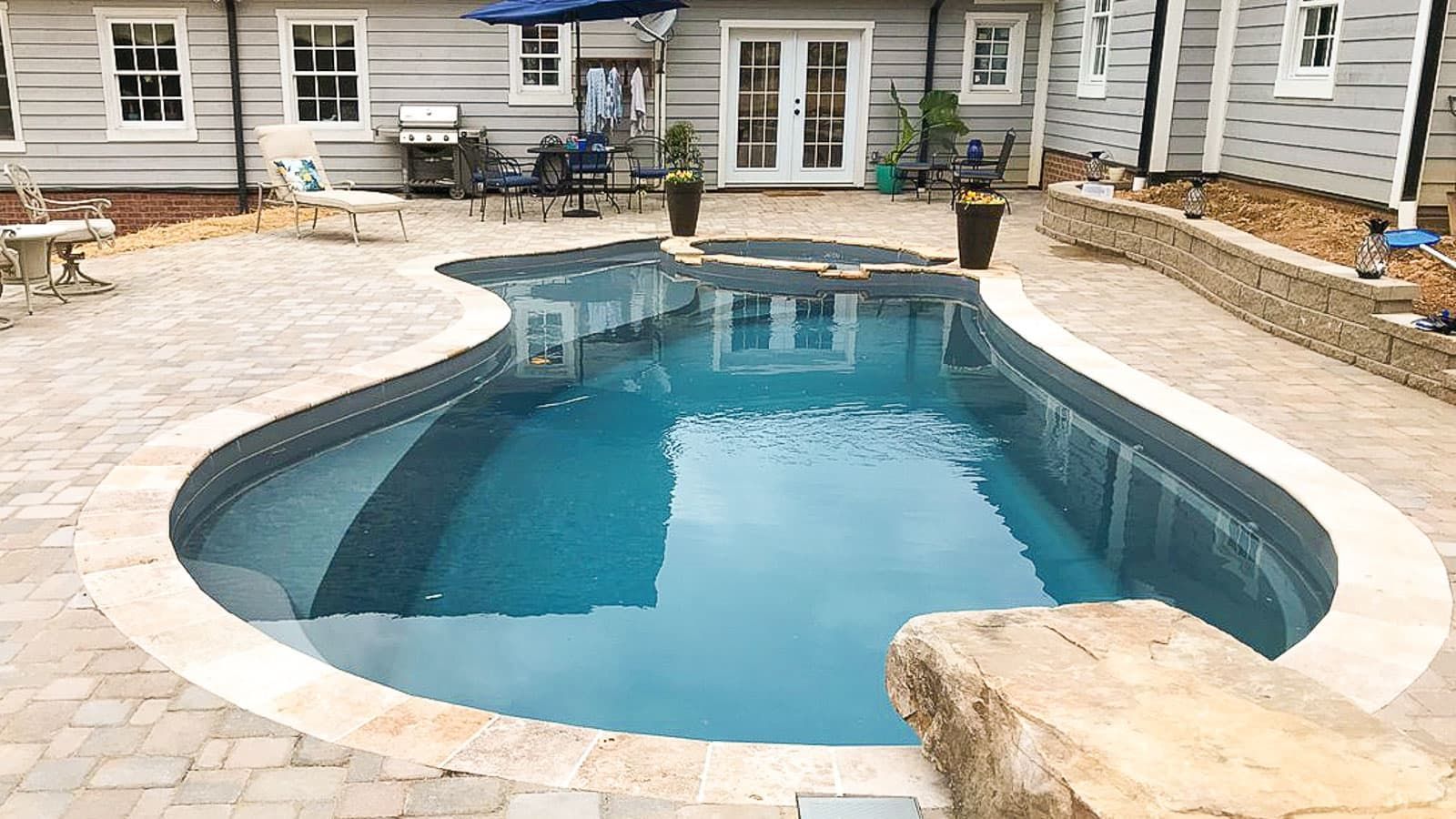 The Brilliant Pool Layout with Ice Silver Pool Color