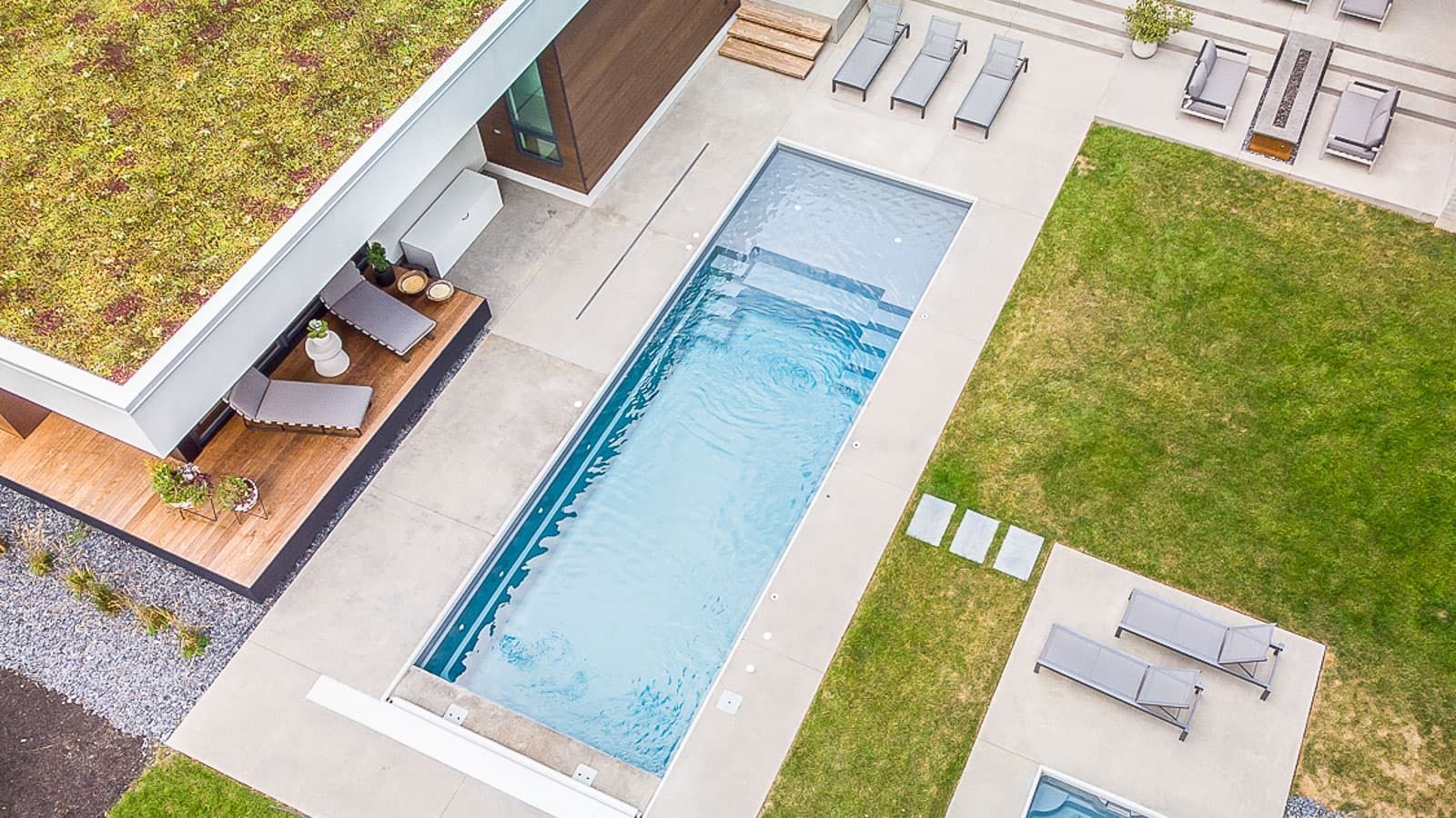 The Freedom Pool Range Ariel Photo showing the ice silver pool color