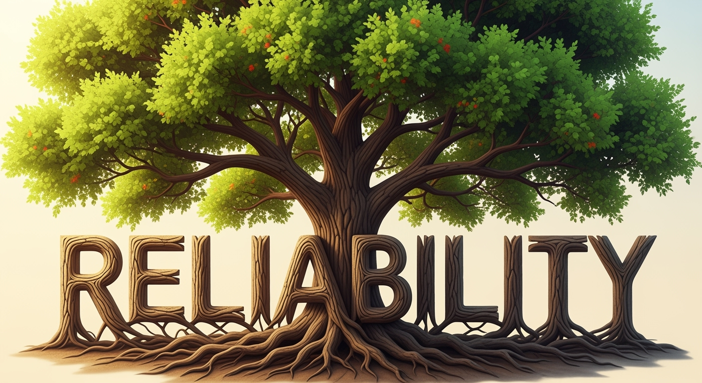 A tree with the word reliability written on it