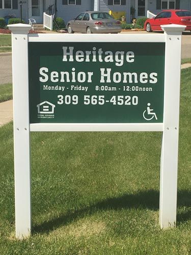 Heritage Senior Homes Signage — retirement housing in Hanna City, IL